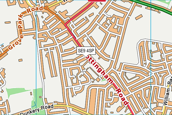 SE9 4SP map - OS VectorMap District (Ordnance Survey)