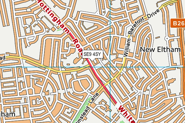 SE9 4SY map - OS VectorMap District (Ordnance Survey)