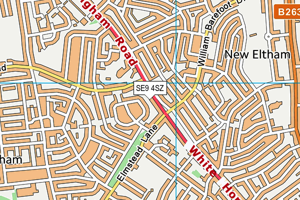 SE9 4SZ map - OS VectorMap District (Ordnance Survey)