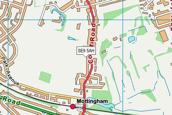 SE9 5AH map - OS VectorMap District (Ordnance Survey)