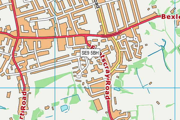 SE9 5BH map - OS VectorMap District (Ordnance Survey)