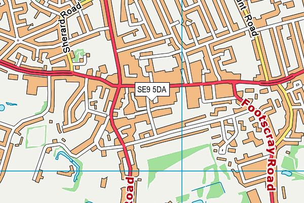 SE9 5DA map - OS VectorMap District (Ordnance Survey)