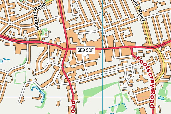 SE9 5DF map - OS VectorMap District (Ordnance Survey)