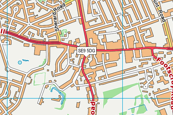 SE9 5DG map - OS VectorMap District (Ordnance Survey)