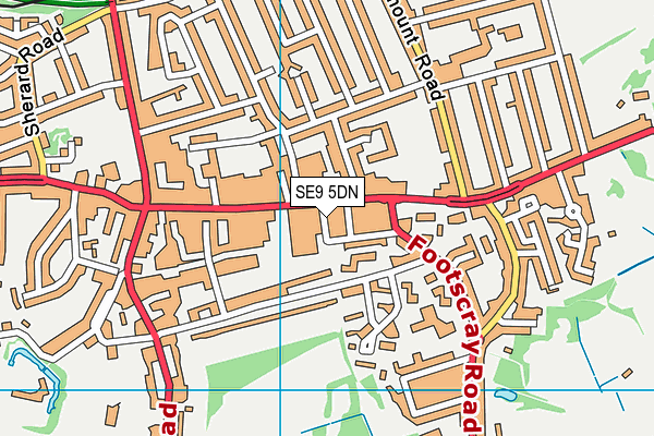 SE9 5DN map - OS VectorMap District (Ordnance Survey)