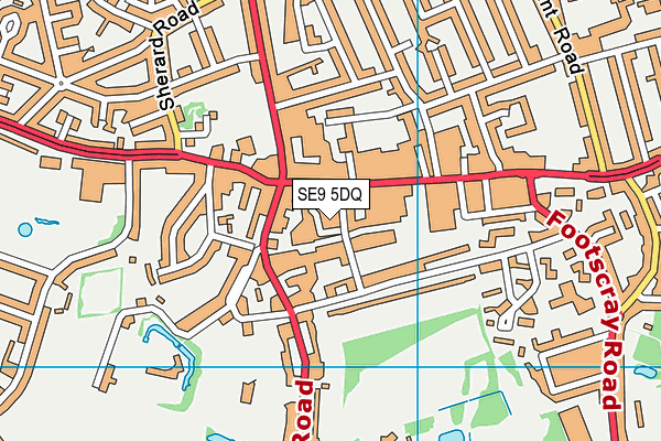 SE9 5DQ map - OS VectorMap District (Ordnance Survey)