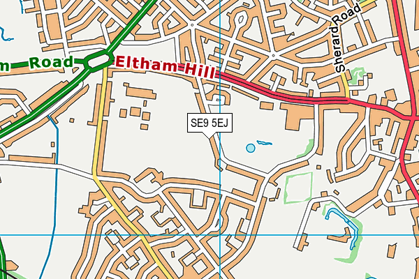 SE9 5EJ map - OS VectorMap District (Ordnance Survey)