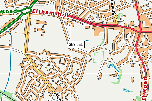 SE9 5EL map - OS VectorMap District (Ordnance Survey)