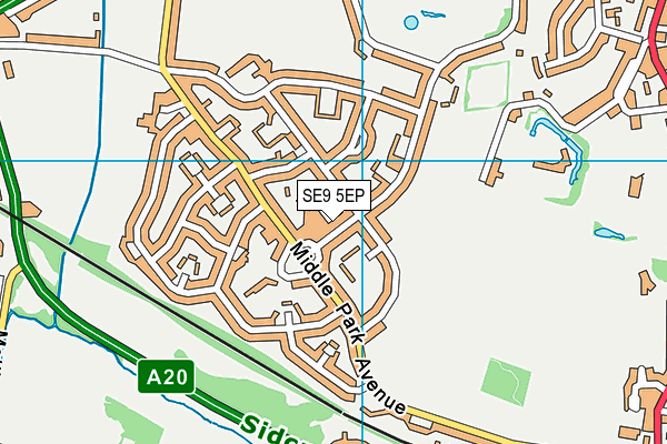 SE9 5EP map - OS VectorMap District (Ordnance Survey)