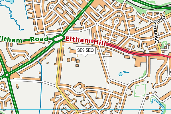 SE9 5EQ map - OS VectorMap District (Ordnance Survey)