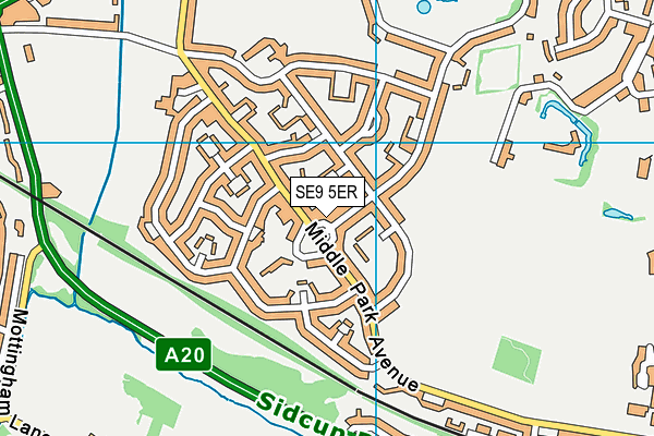 SE9 5ER map - OS VectorMap District (Ordnance Survey)