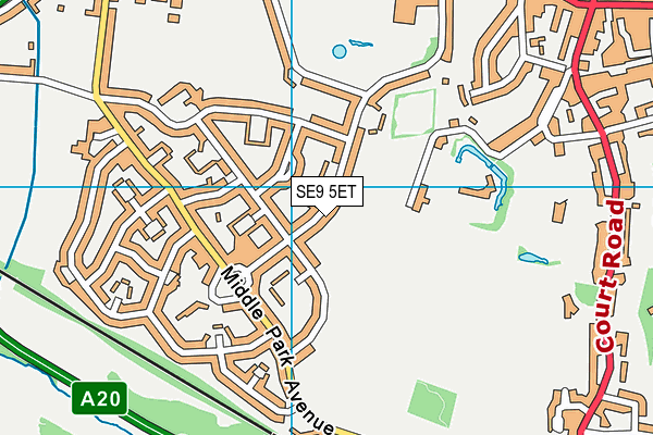SE9 5ET map - OS VectorMap District (Ordnance Survey)