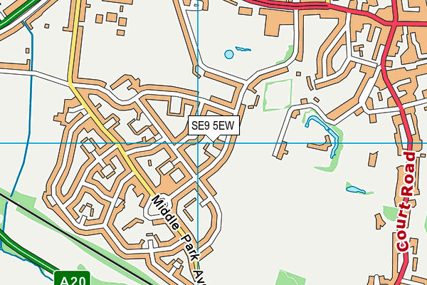 SE9 5EW map - OS VectorMap District (Ordnance Survey)