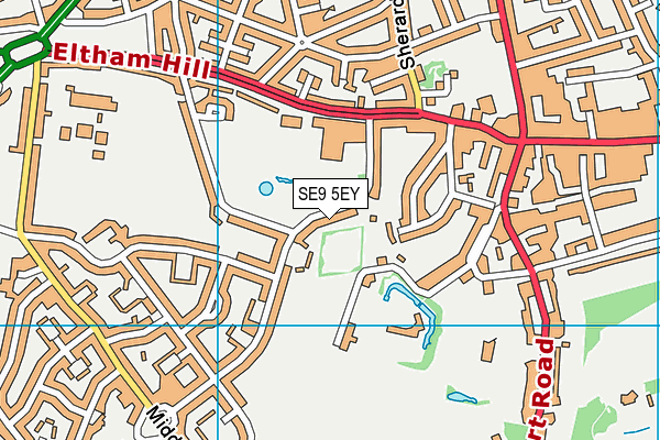 SE9 5EY map - OS VectorMap District (Ordnance Survey)