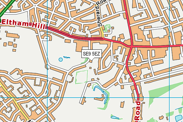 SE9 5EZ map - OS VectorMap District (Ordnance Survey)