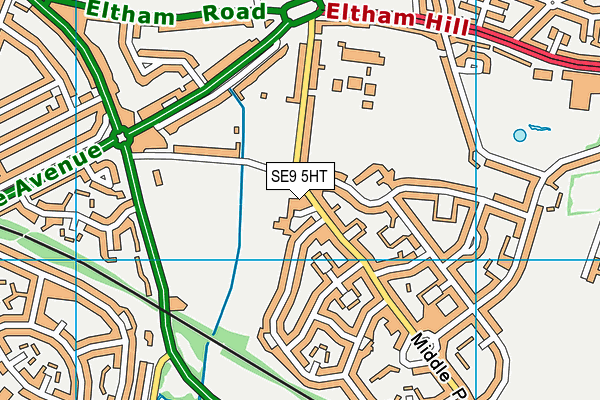 SE9 5HT map - OS VectorMap District (Ordnance Survey)