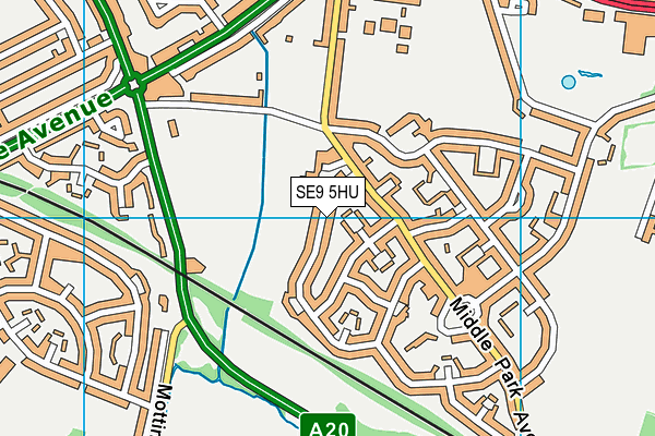 SE9 5HU map - OS VectorMap District (Ordnance Survey)
