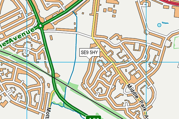 SE9 5HY map - OS VectorMap District (Ordnance Survey)