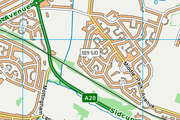 SE9 5JD map - OS VectorMap District (Ordnance Survey)