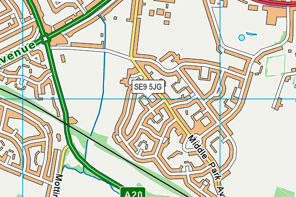 SE9 5JG map - OS VectorMap District (Ordnance Survey)