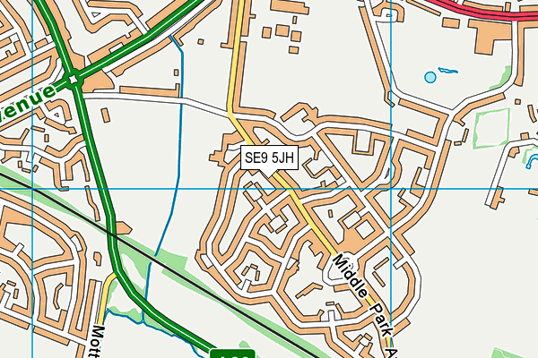 SE9 5JH map - OS VectorMap District (Ordnance Survey)