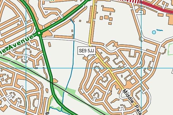 SE9 5JJ map - OS VectorMap District (Ordnance Survey)