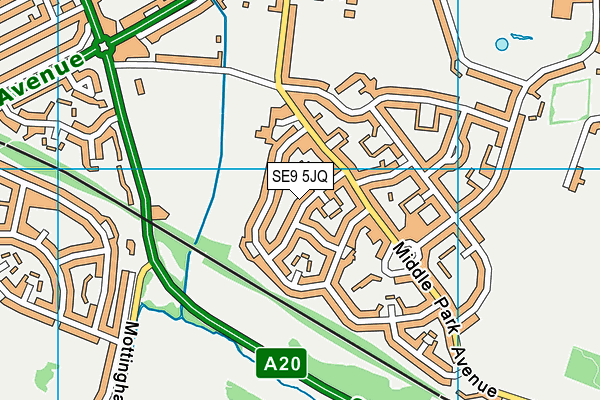 SE9 5JQ map - OS VectorMap District (Ordnance Survey)
