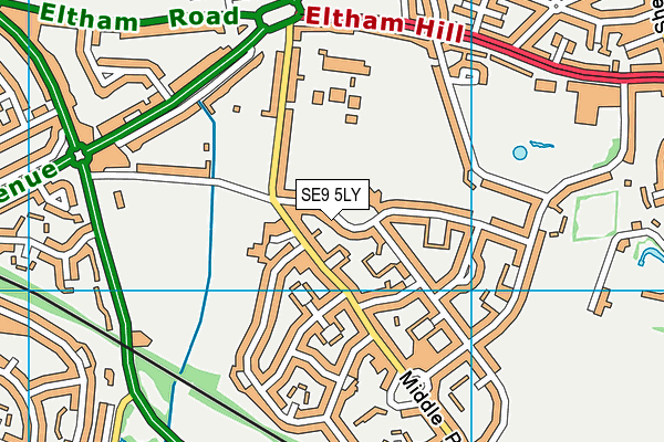 SE9 5LY map - OS VectorMap District (Ordnance Survey)