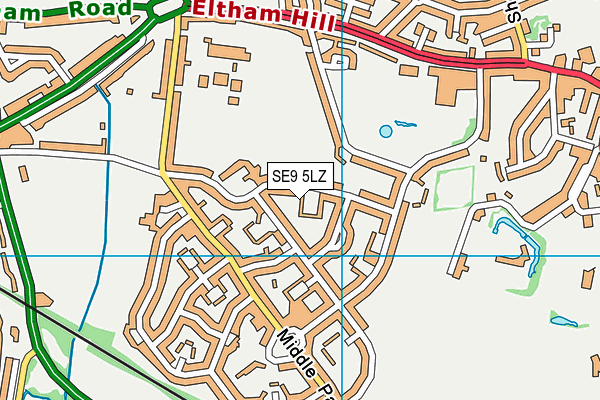 SE9 5LZ map - OS VectorMap District (Ordnance Survey)