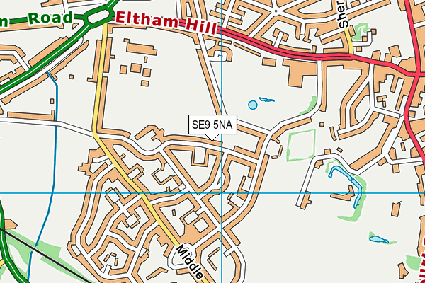 SE9 5NA map - OS VectorMap District (Ordnance Survey)
