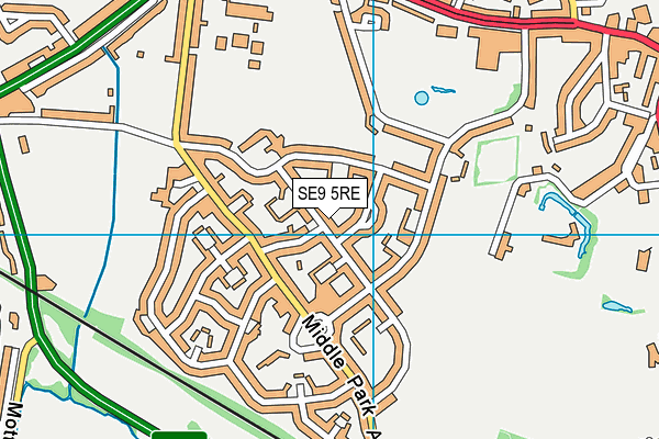 SE9 5RE map - OS VectorMap District (Ordnance Survey)