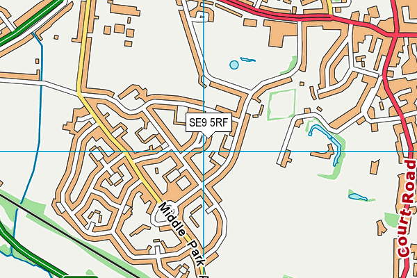 SE9 5RF map - OS VectorMap District (Ordnance Survey)