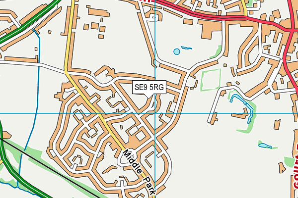 SE9 5RG map - OS VectorMap District (Ordnance Survey)