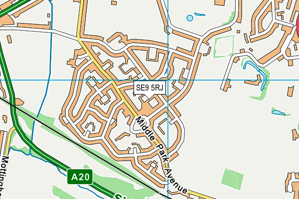 SE9 5RJ map - OS VectorMap District (Ordnance Survey)