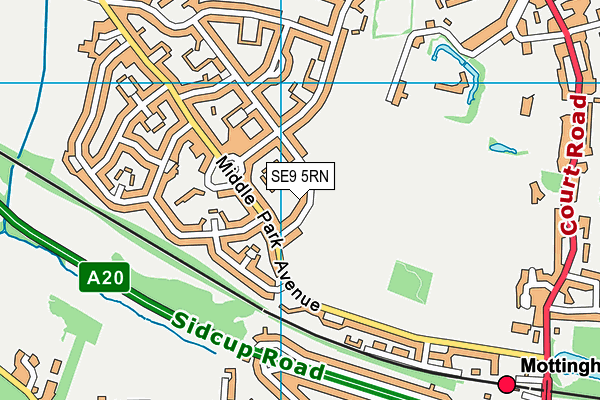 SE9 5RN map - OS VectorMap District (Ordnance Survey)