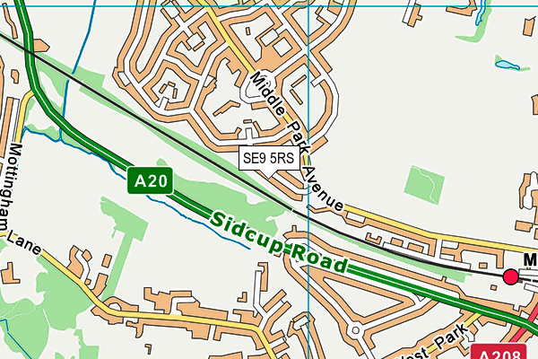 SE9 5RS map - OS VectorMap District (Ordnance Survey)