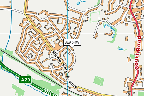 SE9 5RW map - OS VectorMap District (Ordnance Survey)