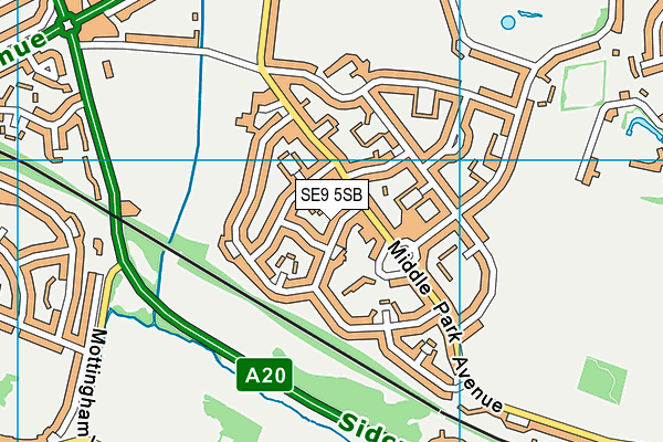 SE9 5SB map - OS VectorMap District (Ordnance Survey)