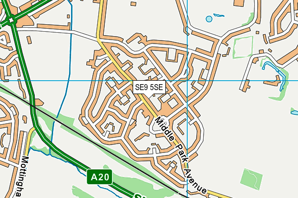 SE9 5SE map - OS VectorMap District (Ordnance Survey)