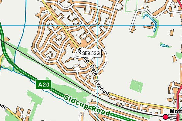 SE9 5SG map - OS VectorMap District (Ordnance Survey)