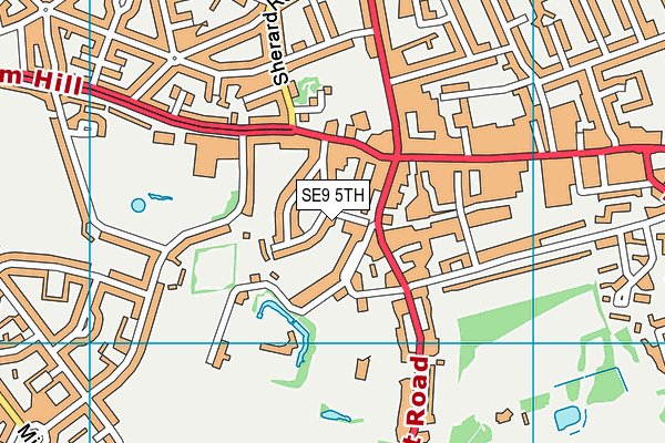 SE9 5TH map - OS VectorMap District (Ordnance Survey)