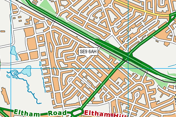 SE9 6AH map - OS VectorMap District (Ordnance Survey)