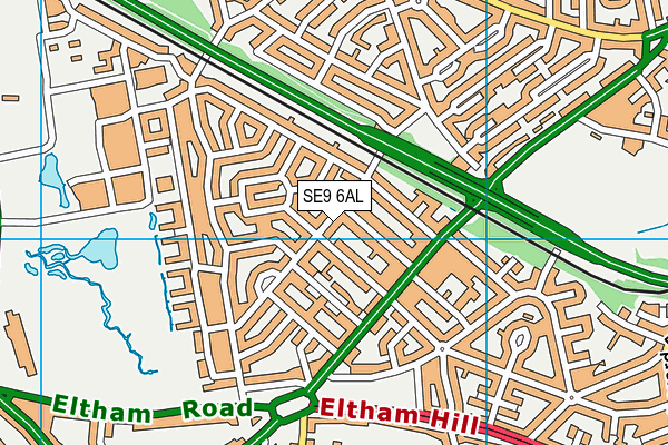 SE9 6AL map - OS VectorMap District (Ordnance Survey)