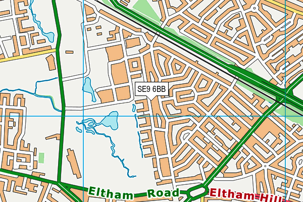 SE9 6BB map - OS VectorMap District (Ordnance Survey)