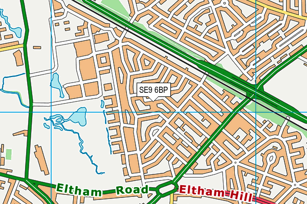 SE9 6BP map - OS VectorMap District (Ordnance Survey)