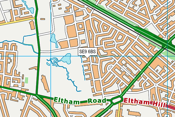 SE9 6BS map - OS VectorMap District (Ordnance Survey)