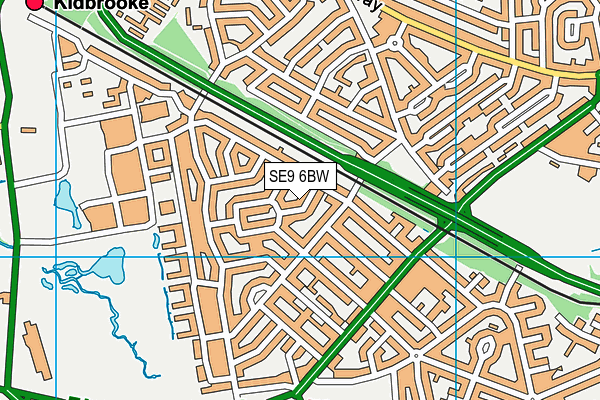 SE9 6BW map - OS VectorMap District (Ordnance Survey)