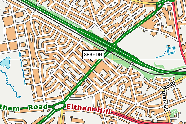 SE9 6DN map - OS VectorMap District (Ordnance Survey)
