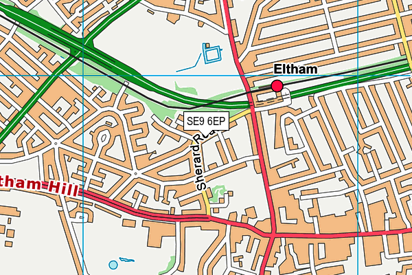 SE9 6EP map - OS VectorMap District (Ordnance Survey)