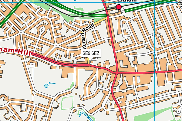 SE9 6EZ map - OS VectorMap District (Ordnance Survey)